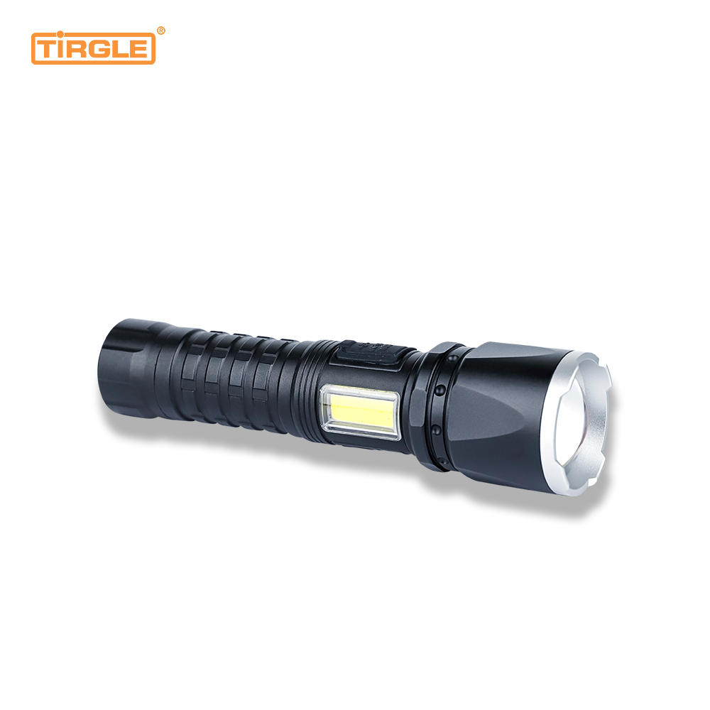 HL-5011 Four-speed switch aluminium alloy telescopic dimming multi-function Type-C rechargeable emergency rechargeable treasure power display torch
