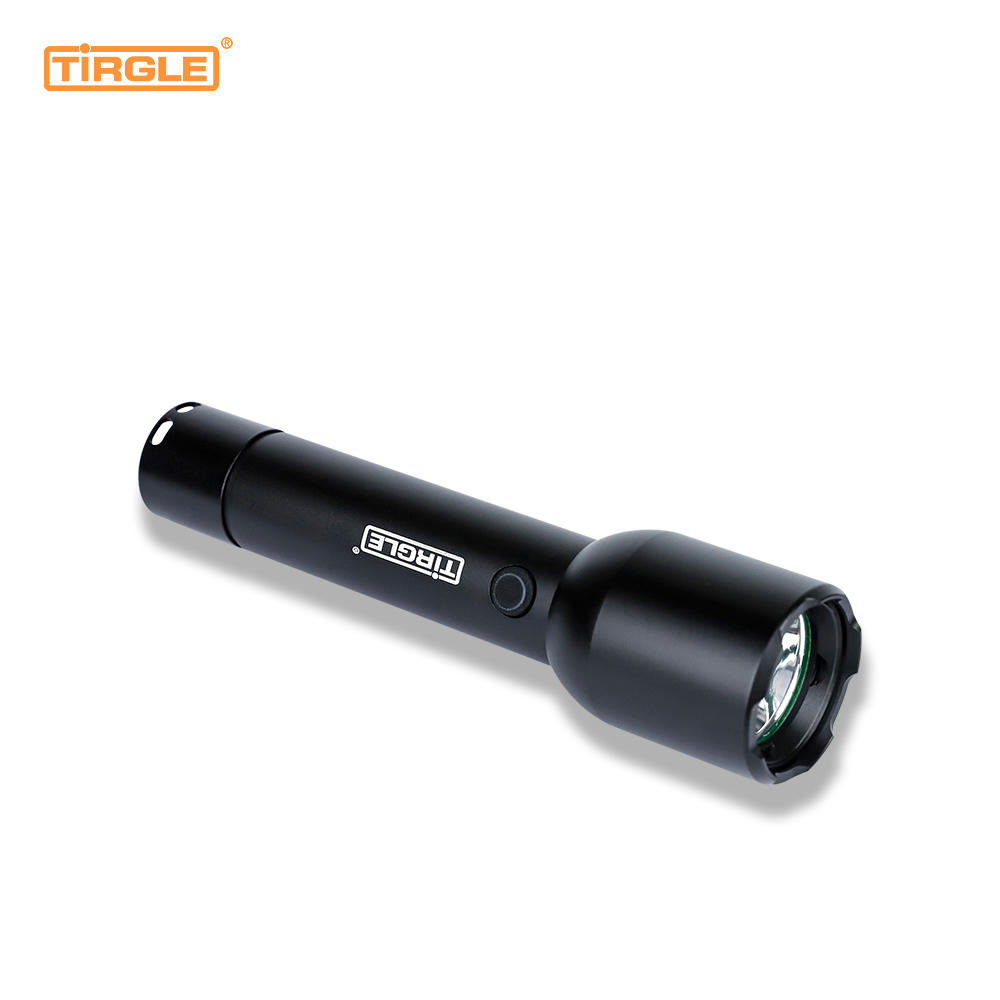 HL-5008 white light strong and weak two-speed switch rotary dimming all aluminium alloy material waterproof torch Type-C charging button power display