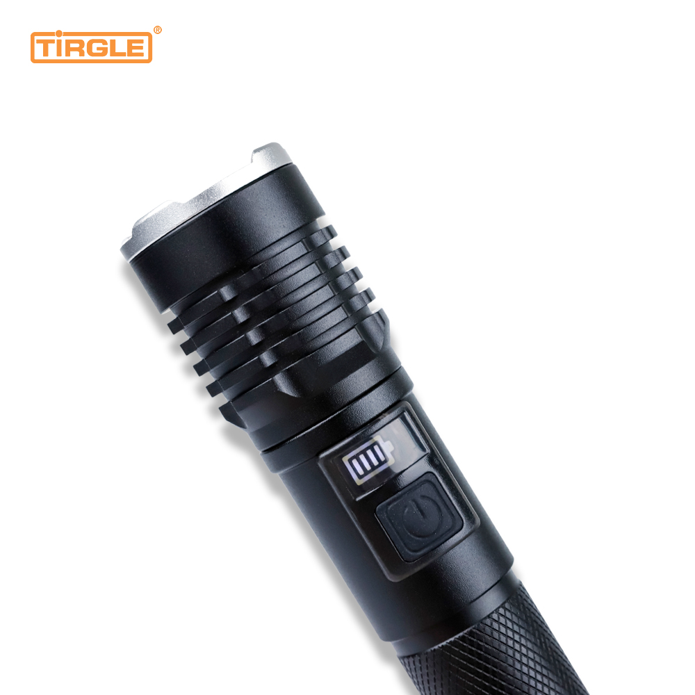 HL-5006  Aluminum alloy telescopic zoom white laser Multifunctional typeC charging port professional flashlight for outdoor operations waterproof telescopic focusing